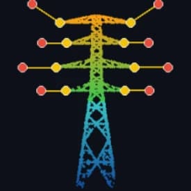 Double circuit tower template with its photo stops