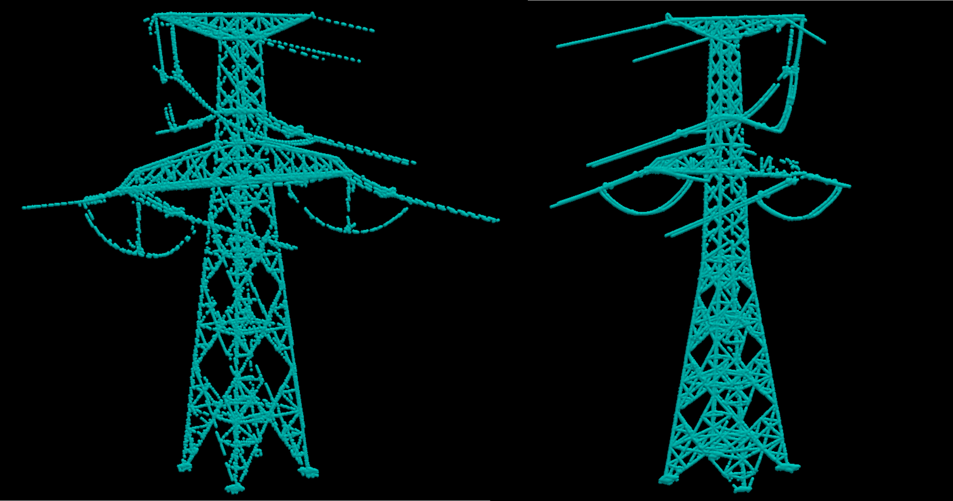 Detected power towers